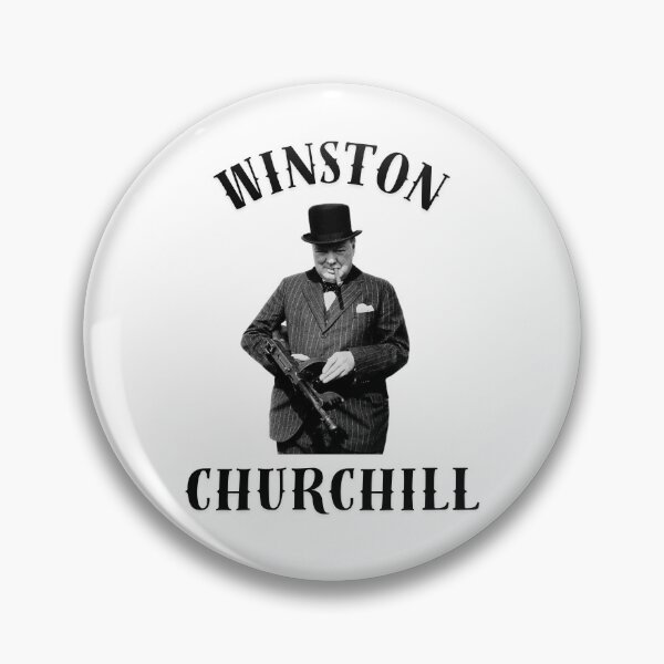Item preview, winston churchill with a tommy gun designed and sold by Tekkerz.