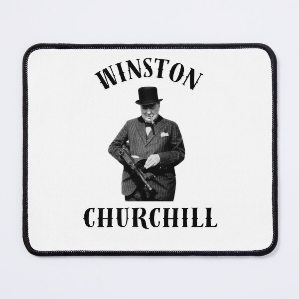 Item preview, winston churchill with a tommy gun designed and sold by Tekkerz.