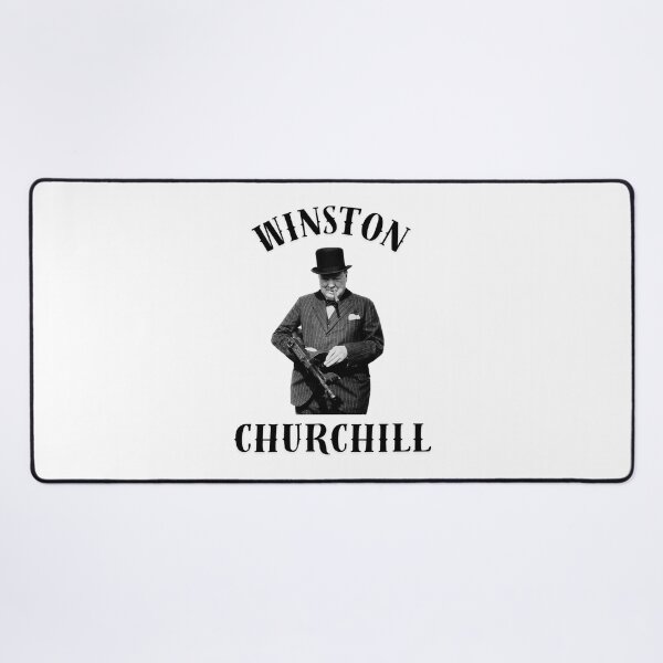 Item preview, winston churchill with a tommy gun designed and sold by Tekkerz.