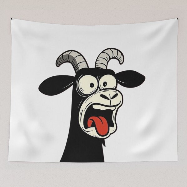 Item preview, A goat looks scared and shocked designed and sold by kyokyyosei.