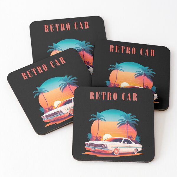 Item preview, Retro Car Sunset Cruise – Vintage Car Racing Style designed and sold by WonderMix.