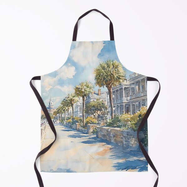 Item preview, Charleston Battery Promenade with Historic Mansions and Palmetto Trees designed and sold by daila70.