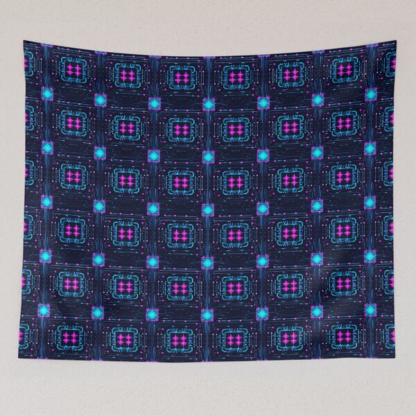 Item preview, Neon Cybercircuit Trace Grid 10 designed and sold by Tom-Johnson.