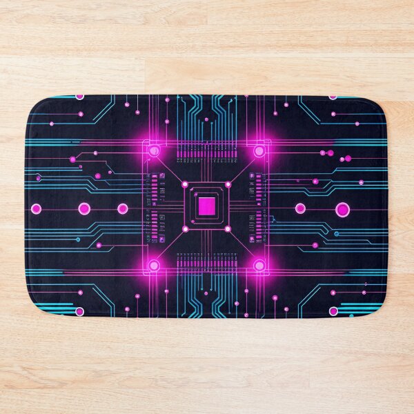 Item preview, Neon Cybercircuit Trace Grid 11 designed and sold by Tom-Johnson.