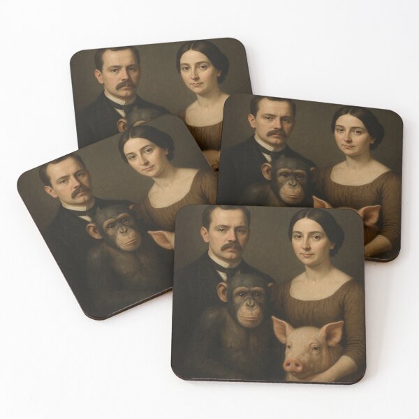 Item preview, Victorian Family of Humans,Chimps and Pigs designed and sold by Colossus Von Dee.