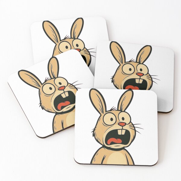 Item preview, A rabbit looking scared and shocked designed and sold by kyokyyosei.