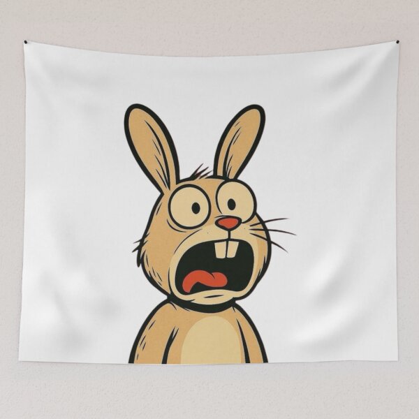 Item preview, A rabbit looking scared and shocked designed and sold by kyokyyosei.