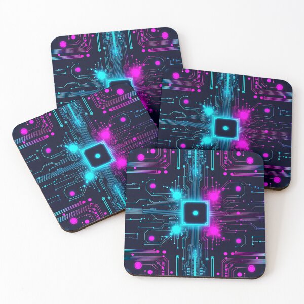 Item preview, Neon Cybercircuit Trace Grid 13 designed and sold by Tom-Johnson.