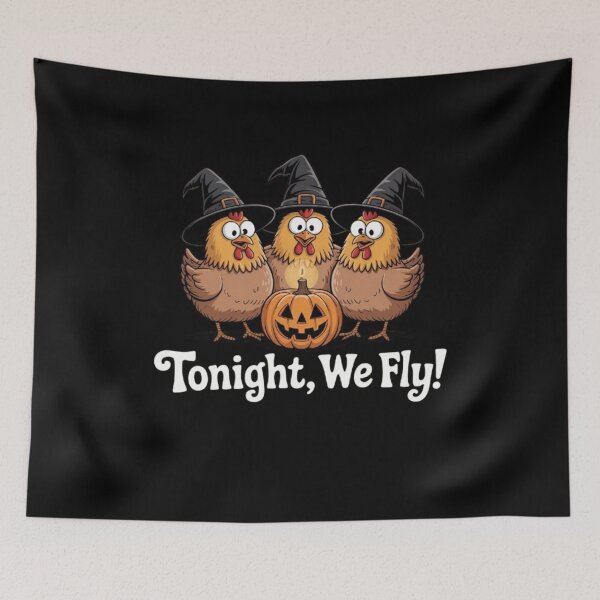 Item preview, Tonight We Fly Halloween Chicken designed and sold by BHMARTS.