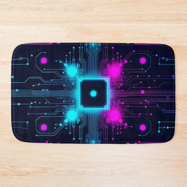 Item preview, Neon Cybercircuit Trace Grid 13 designed and sold by Tom-Johnson.