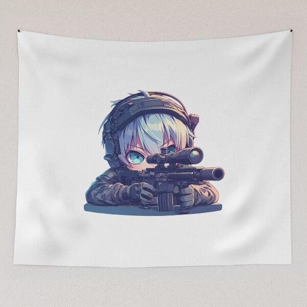 Item preview, IDOLiSH Anime Chibi kawaii Sougo Osaka IDOLiSH7 sniper tactical designed and sold by GABRIELMURPHY.