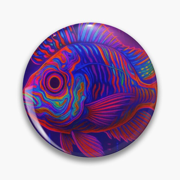 Artikelvorschau, Cyberpunk Fisch – Neon Kunstprint in Blau, Violett und Rot entworfen und verkauft von BreakingWorse.