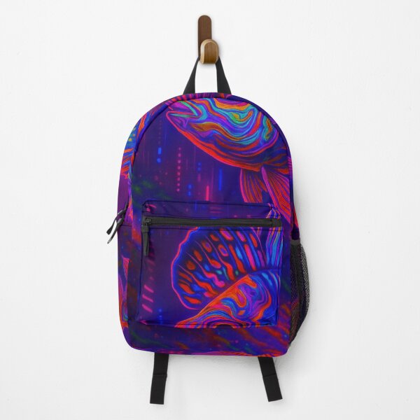 Item preview, Cyberpunk Fish – Neon Art Print in Blue, Purple and Red designed and sold by BreakingWorse.