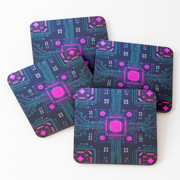 Item preview, Neon Cybercircuit Trace Grid 15 designed and sold by Tom-Johnson.