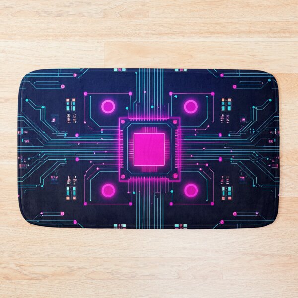 Item preview, Neon Cybercircuit Trace Grid 15 designed and sold by Tom-Johnson.