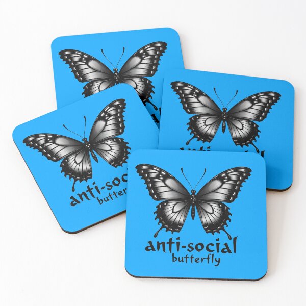 Item preview, Stylish antisocial black butterfly designed and sold by Fab-Haven.
