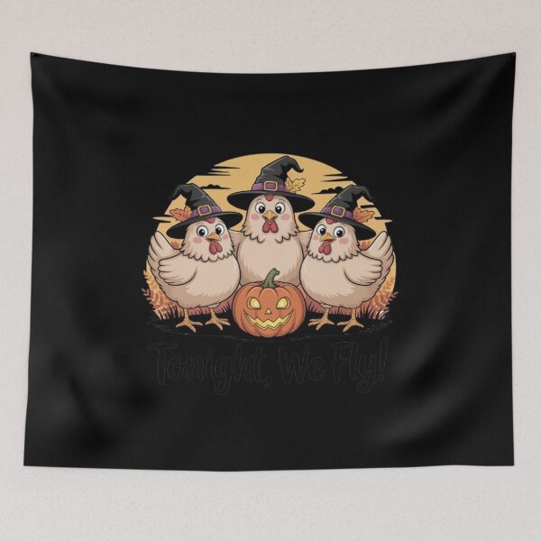 Item preview, Tonight We Fly Halloween Chicken designed and sold by BHMARTS.