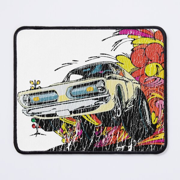 Item preview, 1969 Plymouth Barracuda - aged, distressed, burnout print designed and sold by retropetrol.