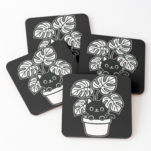 Item preview, Cat And Plant Monstera Deliciosa Funny designed and sold by TomFrontierArt.