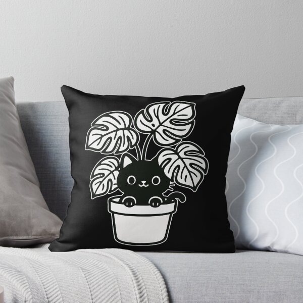 Item preview, Cat And Plant Monstera Deliciosa Funny designed and sold by TomFrontierArt.