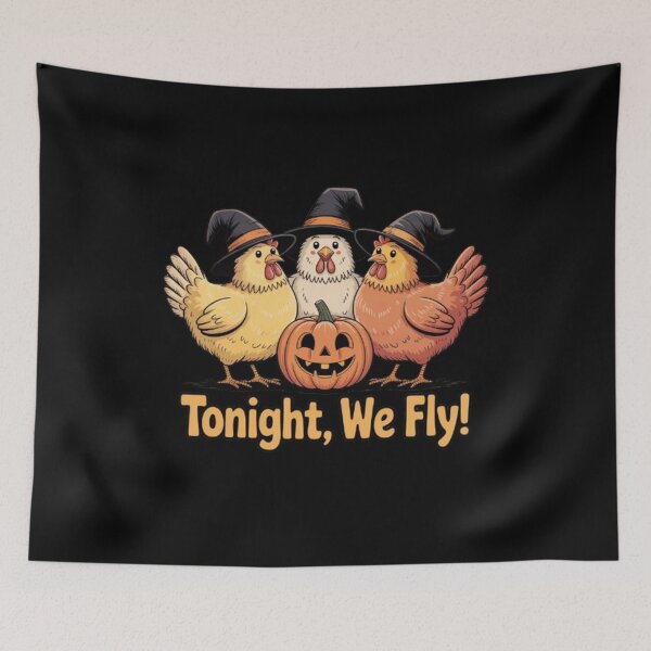 Item preview, Tonight We Fly Halloween Chicken designed and sold by BHMARTS.