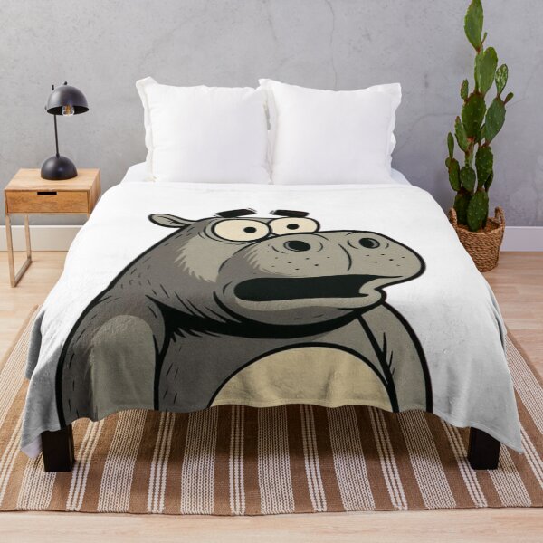 Item preview, A hippopotamus looks scared and shocked designed and sold by kyokyyosei.