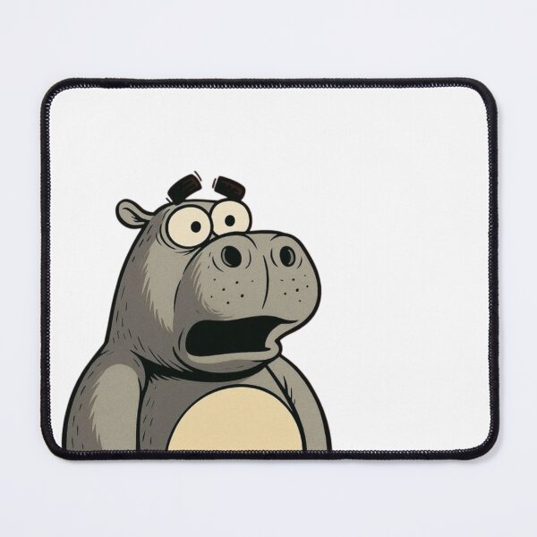 Item preview, A hippopotamus looks scared and shocked designed and sold by kyokyyosei.