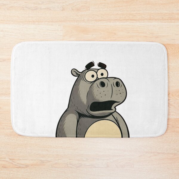 Item preview, A hippopotamus looks scared and shocked designed and sold by kyokyyosei.