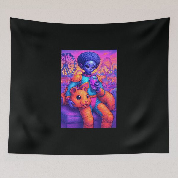 Item preview, Afro-Alien Breaktime: Cosmic Cutie Off the Clock”  designed and sold by ReyDeLaCalle.