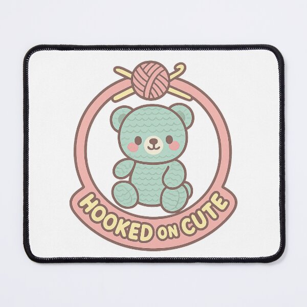 Item preview, Bear & Hook Badge – Hooked on Cute Amigurumi designed and sold by FTS-Studio.