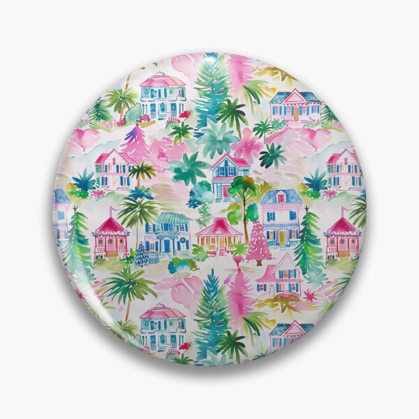 Item preview, Pink Costal Preppy Christams Village designed and sold by The Digital Design Collective .