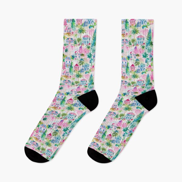 Item preview, Pink Costal Preppy Christams Village designed and sold by The Digital Design Collective .