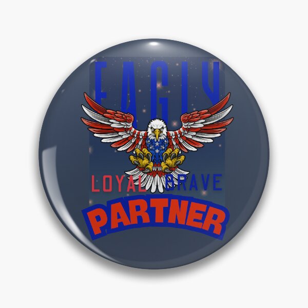 Item preview, Eagly (Bald Eagle) Loyal Brave Partner | American Flag Eagle Design in Pantone Red & Blue designed and sold by Trendofashion.
