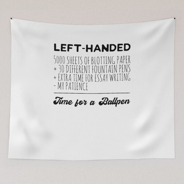 Item preview, Left Handed Leftie Funny Bullet Blotting Paper Fountain Pens Patience School Teacher Pupil designed and sold by Basti09.