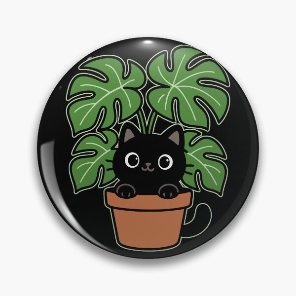 Item preview, Cat And Plant Monstera Deliciosa Kawaii designed and sold by TomFrontierArt.