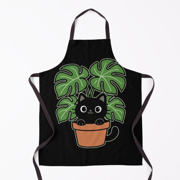 Item preview, Cat And Plant Monstera Deliciosa Kawaii designed and sold by TomFrontierArt.