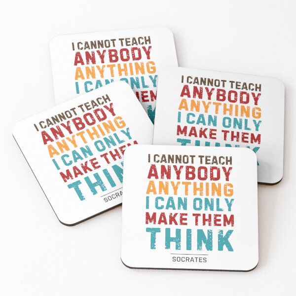 Item preview, "I cannot teach anybody anything. I can only make them think." - Socrates designed and sold by Sketch-Shack.