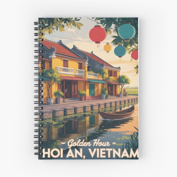 Item preview, Golden Hour in Hoi An – Retro Vietnam Travel Poster Wall Art designed and sold by Timeless Design.