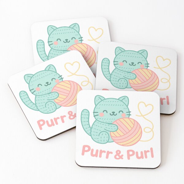 Item preview, Cat & Yarn Tangle – Purr & Purl Amigurumi designed and sold by FTS-Studio.