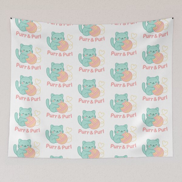 Item preview, Cat & Yarn Tangle – Purr & Purl Amigurumi designed and sold by FTS-Studio.