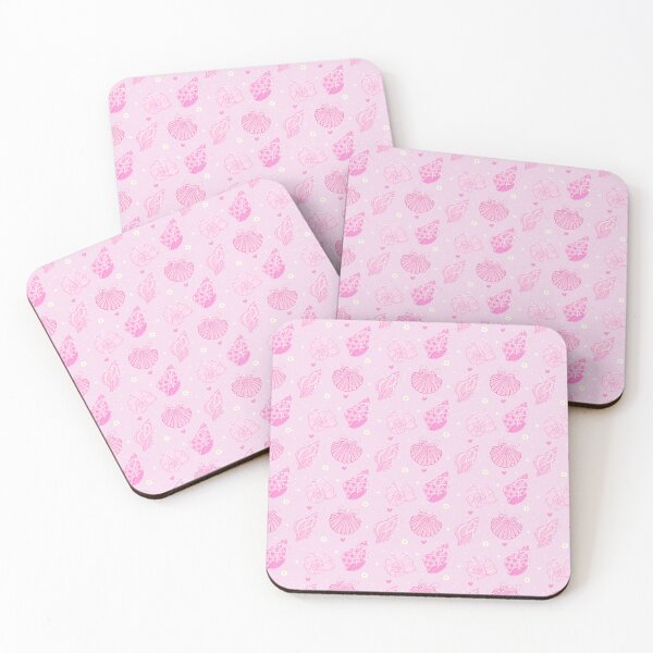 Item preview, Retro Coquette Seashells & Pearl Bows on Pink Pattern designed and sold by smeraldosecrets.