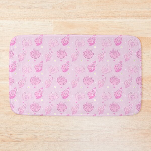 Item preview, Retro Coquette Seashells & Pearl Bows on Pink Pattern designed and sold by smeraldosecrets.