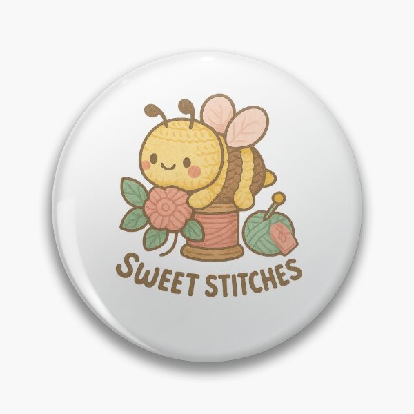 Item preview, Bee & Flower Spool – Sweet Stitches Amigurumi designed and sold by FTS-Studio.