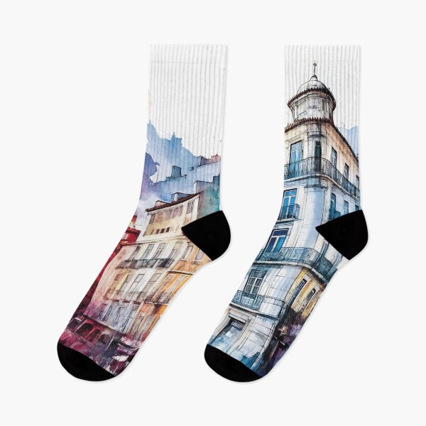 Item preview, Colorful city watercolor designed and sold by anytka.