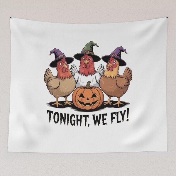 Item preview, Tonight We Fly Halloween Chicken designed and sold by BHMARTS.