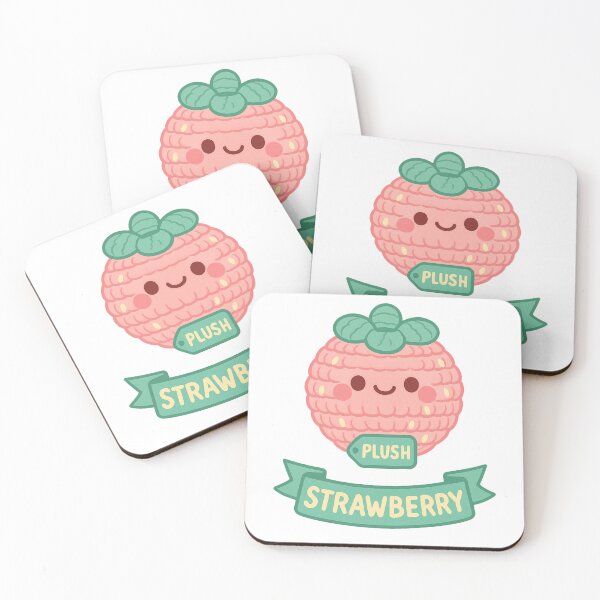 Item preview, Kawaii Amigurumi Strawberry – Pastel Crochet Plush designed and sold by FTS-Studio.