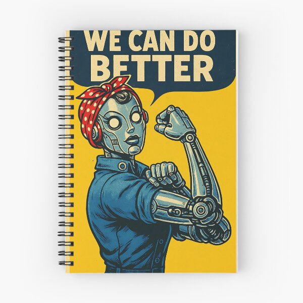 Item preview,  We Can Do Better – Retro Robot - Vintage Sci-Fi Propaganda designed and sold by RobotAIArt.
