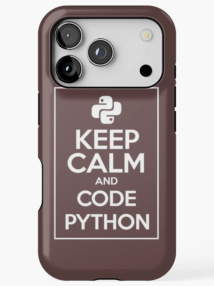 Thumbnail 1 of 4, iPhone Case, Keep Calm And Code Python light designed and sold by Caldofran.