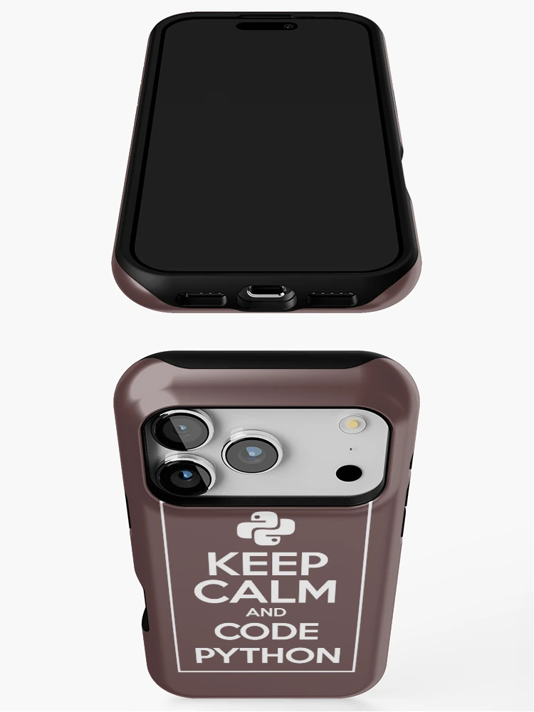Thumbnail 3 of 4, iPhone Case, Keep Calm And Code Python light designed and sold by Caldofran.
