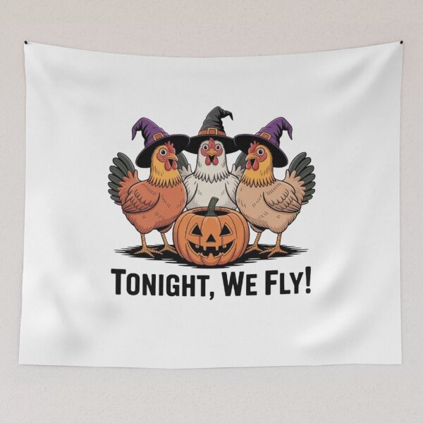 Item preview, Tonight We Fly Halloween Chicken designed and sold by BHMARTS.
